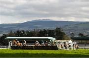 24 March 2020; A view of the field as they jump the fourth during the Extra Places On The BoyleSports App Handicap Hurdle at Clonmel Racecourse in Clonmel, Tipperary. Photo by Seb Daly/Sportsfile