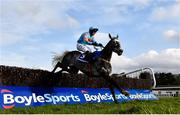 24 March 2020; Bachasson, with Paul Townend up, jumps the last on their way to winning the Download The BoyleSports App Steeplechase at Clonmel Racecourse in Clonmel, Tipperary. Photo by Seb Daly/Sportsfile