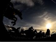 24 March 2020; A view of the field as they jump the second during the Adare Manor Opportunity Handicap Steeplechase at Clonmel Racecourse in Clonmel, Tipperary. Photo by Seb Daly/Sportsfile