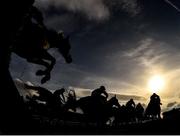 24 March 2020; A view of the field as they jump the second during the Adare Manor Opportunity Handicap Steeplechase at Clonmel Racecourse in Clonmel, Tipperary. Photo by Seb Daly/Sportsfile