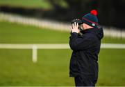 24 March 2020; Trainer Gordon Elliott watches the action during the the Adare Manor Opportunity Handicap Steeplechase at Clonmel Racecourse in Clonmel, Tipperary. Photo by Seb Daly/Sportsfile