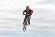 25 March 2020; 2019 BMX World Challenge U8 Boys Finalist, UK and Leinster No1 and All-Ireland 2019 Champion Evan ‘The Bullet’ Bartley, age 9, from Clonee, Co Dublin, during a Lucan BMX Club feature, at Lucan BMX track, Dublin. Photo by Seb Daly/Sportsfile