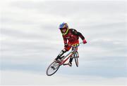 25 March 2020; 2019 Male 9-10 BMX Ireland Champion Malachy O’Reilly, age 10, from Finglas, Dublin, during a Lucan BMX Club feature, at Lucan BMX track, Dublin. Photo by Seb Daly/Sportsfile