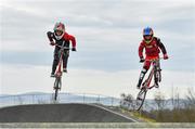 25 March 2020; 2019 BMX World Challenge U8 Boys Finalist, UK and Leinster No1 and All-Ireland 2019 Champion Evan ‘The Bullet’ Bartley, age 9, from Clonee, Co Dublin, left, and 2019 Male 9-10 BMX Ireland Champion Malachy O’Reilly, age 10, from Finglas, Dublin, during a Lucan BMX Club feature, at Lucan BMX track, Dublin. Photo by Seb Daly/Sportsfile