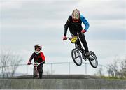 25 March 2020; Jamie Bartley, age 15, from Clonee, Co Dublin, during a Lucan BMX Club feature, at Lucan BMX track, Dublin. Photo by Seb Daly/Sportsfile