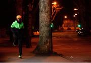 26 March 2020; Reigning Irish 5,000m track & field champion Hiko Tonosa, who is originally from Ethopia and received his certificate of naturalisation as an Irish citizen in March 2020 and is now eligible to run internationally for Ireland, during an early morning training run in Dublin, which helps him with the guidelines of social distancing and avoid contracting Coronavirus (COVID-19). Photo by Ramsey Cardy/Sportsfile