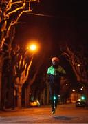 26 March 2020; Reigning Irish 5,000m track & field champion Hiko Tonosa, who is originally from Ethopia and received his certificate of naturalisation as an Irish citizen in March 2020 and is now eligible to run internationally for Ireland, during an early morning training run in Dublin, which helps him with the guidelines of social distancing and avoid contracting Coronavirus (COVID-19). Photo by Ramsey Cardy/Sportsfile