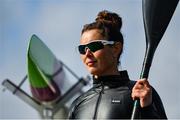 27 March 2020; Irish sprint canoeist Jenny Egan poses for a portrait following a training session at Malahide Yacht Club in Dublin. Photo by Seb Daly/Sportsfile