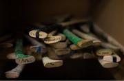 31 March 2020; A general view of a template to make the hurleys for former Kilkenny hurlers Tommy Walsh and Michael Fennelly during a feature on The Star Hurley in Jenkinstown, Kilkenny. Photo by Ramsey Cardy/Sportsfile