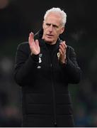 18 November 2019; Republic of Ireland manager Mick McCarthy reacts after the UEFA EURO2020 Qualifier match between Republic of Ireland and Denmark at the Aviva Stadium in Dublin. Photo by Stephen McCarthy/Sportsfile