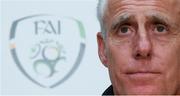 2 September 2019; Republic of Ireland manager Mick McCarthy during a press conference at the FAI National Training Centre in Abbotstown, Dublin. Photo by Stephen McCarthy/Sportsfile