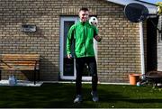 17 April 2020; Republic of Ireland and Shamrock Rovers midfielder Jack Byrne poses at his home, off Clonliffe Road, in Dublin. Photo by Stephen McCarthy/Sportsfile