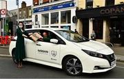 22 April 2020; Paula Colgan, Store manager, Boots, Rathmines, and Gerry Reardon, FAI Grassroots Development Manager, at the launch of an FAI initiative, together with Boots and Nissan, to deliver prescriptions at Boots in Rathmines, Dublin. Photo by Ray McManus/Sportsfile