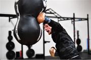 24 April 2020; Irish champion boxer Gary Cully during a training session at Unit 3 Health and Fitness gym in Naas, Kildare. Photo by David Fitzgerald/Sportsfile