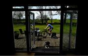 27 April 2020; Professional cyclist Imogen Cotter during a training session at her home in Ruan, Clare. Photo by David Fitzgerald/Sportsfile