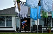 27 April 2020; Professional cyclist Imogen Cotter during a training session at her home in Ruan, Clare. Photo by David Fitzgerald/Sportsfile