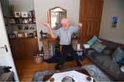 5 May 2020; Masters athlete Pat Naughton, age 87, practices the javelin during a training session at his home in Nenagh, Tipperary, during the on-going Coronavirus (COVID-19) pandemic. Photo by Stephen McCarthy/Sportsfile