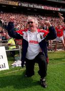 7 May 2000; Louth manager Paddy Clarke celebrates at the final whistle of the Church & General National Football League Division 2 Final between Louth and Offaly at Croke Park in Dublin. Photo by Ray McManus/Sportsfile