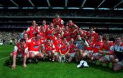 7 May 2000; The Louth team celebrate following the Church & General National Football League Division 2 Final between Louth and Offaly at Croke Park in Dublin. Photo by Ray Lohan/Sportsfile