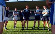 22 May 2001; Manager Tommy Carr talks to his players during a Dublin Senior Football Training Session at Parnell Park in Dublin. Photo by Damien Eagers/Sportsfile
