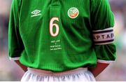2 June 2001; Roy Keane, Republic of Ireland, Soccer. Photo by David Maher/Sportsfile