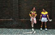 8 May 2002; Kilkenny captain Andy Comerford and Wexford captain Larry O'Gorman at the launch of the Guinness All-Ireland Hurling Championship at the Guinness Storehorse in Dublin. Photo by Brendan Moran/Sportsfile