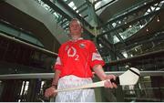 8 May 2002; Cork captain Wayne Sherlock at the launch of the Guinness All-Ireland Hurling Championship at the Guinness Storehorse in Dublin. Photo by Brendan Moran/Sportsfile
