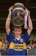 8 May 1994; Tipperary captain George Frend lifts the cup following the Church & General National Hurling League Final between Tipperary and Galway at the Gaelic Grounds in Limerick. Photo by Ray McManus/Sportsfile