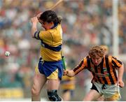7 May 1995; Stephen Sheedy of Clare in action against John Power of Kilkenny during the Church & General National League Hurling Final between Kilkenny and Clare at Semple Stadium in Thurles, Tipperary. Photo by Ray McManus/Sportsfile