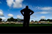 10 May 2020; Groundsman Dave Ormonde surveys the empty pitch on the afternoon of the Leinster GAA Football Senior Championship Round 1 match between Wexford and Wicklow at Chadwicks Wexford Park in Wexford. This weekend, May 9 and 10, was due to be the first weekend of games in Ireland of the GAA All-Ireland Senior Championship, beginning with provincial matches, which have been postponed following directives from the Irish Government and the Department of Health in an effort to contain the spread of the Coronavirus (COVID-19). The GAA have stated that no inter-county games will take place before October 2020. Photo by Seb Daly/Sportsfile