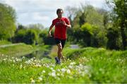 11 May 2020; Irish No.1 ranked tennis player and Davis Cup team member Simon Carr during a training session along the Royal Canal in Westmeath while adhering to the guidelines of social distancing set down by the Health Service Executive. Following directives from the Irish Government and the Department of Health the majority of the country's sporting associations have suspended all organised sporting activity in an effort to contain the spread of the Coronavirus (COVID-19). Photo by Seb Daly/Sportsfile