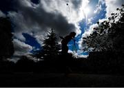 11 May 2020; Irish No.1 ranked tennis player and Davis Cup team member Simon Carr during a training session at his home in Westmeath while adhering to the guidelines of social distancing set down by the Health Service Executive. Following directives from the Irish Government and the Department of Health the majority of the country's sporting associations have suspended all organised sporting activity in an effort to contain the spread of the Coronavirus (COVID-19). Photo by Seb Daly/Sportsfile