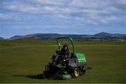 12 May 2020; Kevin Daly, Greens Convenor, maintains the course at North West Golf Club in Lisfannan, Donegal, as it prepares to re-open as one of the first sports allowed to resume having followed previous directives from the Irish Government on suspending all golfing activity in an effort to contain the spread of the Coronavirus (COVID-19). Golf clubs in the Republic of Ireland can resume activity from May 18th under the Irish government’s Roadmap for Reopening of Society and Business once they follow the protocol jointly published by the GUI and ILGU. The protocol sets out safe measures for golf to return in a phased manner. Photo by Stephen McCarthy/Sportsfile
