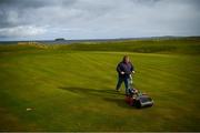 12 May 2020; Greenskeeper Terrance McLaughlin maintains the course at Ballyliffin Golf Club in Donegal as it prepares to re-open as one of the first sports allowed to resume having followed previous directives from the Irish Government on suspending all golfing activity in an effort to contain the spread of the Coronavirus (COVID-19). Golf clubs in the Republic of Ireland can resume activity from May 18th under the Irish government’s Roadmap for Reopening of Society and Business once they follow the protocol jointly published by the GUI and ILGU. The protocol sets out safe measures for golf to return in a phased manner. Photo by Stephen McCarthy/Sportsfile