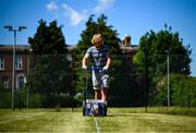 15 May 2020; Groundsman David Sloan lines the tennis lawns at Stratford Lawn Tennis Club in Rathmines, Dublin, as it prepares to re-open as one of the first sports allowed to resume having followed previous directives from the Irish Government on suspending all tennis activity in an effort to contain the spread of the Coronavirus (COVID-19). Tennis clubs in the Republic of Ireland can resume activity from May 18th under the Irish government’s Roadmap for Reopening of Society and Business once they follow the protocol published by the Tennis Ireland. The protocol sets out safe measures for tennis to return in a phased manner. Photo by Stephen McCarthy/Sportsfile