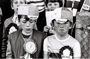 16 May 1980; Young Republic of Ireland supporters during the International Friendly match between Republic of Ireland and Argentina at Lansdowne Road in Dublin. Photo by Ray McManus/Sportsfile