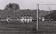 16 May 1980; Diego Maradona of Argentina takes a free kick during the International Friendly match between Republic of Ireland and Argentina at Lansdowne Road in Dublin. Photo by Ray McManus/Sportsfile