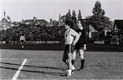 16 May 1980; Diego Maradona of Argentina with referee George Courtney during the International Friendly match between Republic of Ireland and Argentina at Lansdowne Road in Dublin. Photo by Ray McManus/Sportsfile