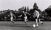 16 May 1980; Diego Maradona of Argentina in action against Tony Grealish, left, and Kevin Moran of Republic of Ireland during the International Friendly match between Republic of Ireland and Argentina at Lansdowne Road in Dublin. Photo by Ray McManus/Sportsfile