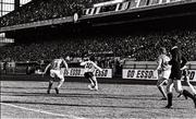 16 May 1980; Diego Maradona of Argantina, 10, in action against Dave Langan of Ireland during the International Friendly match between Republic of Ireland and Argentina at Lansdowne Road in Dublin. Photo by Ray McManus/Sportsfile