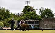 18 May 2020; Club members Aidan and Lynne Foy, from Clontarf, participate in lawn bowling at Clontarf Bowling Club in Dublin as it resumes having previously suspended all activity following directives from the Irish Government in an effort to contain the spread of the Coronavirus (COVID-19). Lawn bowling clubs in the Republic of Ireland resumed activity on May 18th under the Irish government’s Roadmap for Reopening of Society and Business following strict protocols of social distancing and hand sanitisation among others allowing it to return in a phased manner. Photo by Sam Barnes/Sportsfile