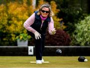 18 May 2020; Club member Lynne Foy from Clontarf participates in lawn bowling at Clontarf Bowling Club in Dublin as it resumes having previously suspended all activity following directives from the Irish Government in an effort to contain the spread of the Coronavirus (COVID-19). Lawn bowling clubs in the Republic of Ireland resumed activity on May 18th under the Irish government’s Roadmap for Reopening of Society and Business following strict protocols of social distancing and hand sanitisation among others allowing it to return in a phased manner. Photo by Sam Barnes/Sportsfile