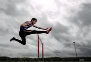 18 May 2020; Hurdler Joseph Gillespie of Finn Valley Athletic Club during a training session at the Finn Valley Centre in Stranorlar, Donegal, as athletics resumes having previously suspended all activity following directives from the Irish Government in an effort to contain the spread of the Coronavirus (COVID-19). Athletics clubs in the Republic of Ireland resumed activity on May 18th under the Irish government’s Roadmap for Reopening of Society and Business following strict protocols of social distancing and hand sanitisation among others allowing it to return in a phased manner. Photo by Stephen McCarthy/Sportsfile