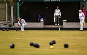 18 May 2020; Club members, from left, Margaret McLoughlin from Clontarf, Ann O'Reilly from Clontarf and Madge Lynch from Glasnevin participate in lawn bowling at Clontarf Bowling Club in Dublin as it resumes having previously suspended all activity following directives from the Irish Government in an effort to contain the spread of the Coronavirus (COVID-19). Lawn bowling clubs in the Republic of Ireland resumed activity on May 18th under the Irish government’s Roadmap for Reopening of Society and Business following strict protocols of social distancing and hand sanitisation among others allowing it to return in a phased manner. Photo by Sam Barnes/Sportsfile