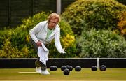 18 May 2020; Club member Ann O'Reilly from Clontarf participates in lawn bowling at Clontarf Bowling Club in Dublin as it resumes having previously suspended all activity following directives from the Irish Government in an effort to contain the spread of the Coronavirus (COVID-19). Lawn bowling clubs in the Republic of Ireland resumed activity on May 18th under the Irish government’s Roadmap for Reopening of Society and Business following strict protocols of social distancing and hand sanitisation among others allowing it to return in a phased manner. Photo by Sam Barnes/Sportsfile