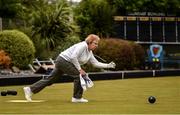 18 May 2020; Club member Ann O'Reilly, from Clontarf, participates in lawn bowling at Clontarf Bowling Club in Dublin as it resumes having previously suspended all activity following directives from the Irish Government in an effort to contain the spread of the Coronavirus (COVID-19). Lawn bowling clubs in the Republic of Ireland resumed activity on May 18th under the Irish government’s Roadmap for Reopening of Society and Business following strict protocols of social distancing and hand sanitisation among others allowing it to return in a phased manner. Photo by Sam Barnes/Sportsfile