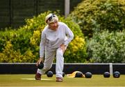 18 May 2020; Club member Madge Lynch, from Glasnevin, participates in lawn bowling at Clontarf Bowling Club in Dublin as it resumes having previously suspended all activity following directives from the Irish Government in an effort to contain the spread of the Coronavirus (COVID-19). Lawn bowling clubs in the Republic of Ireland resumed activity on May 18th under the Irish government’s Roadmap for Reopening of Society and Business following strict protocols of social distancing and hand sanitisation among others allowing it to return in a phased manner. Photo by Sam Barnes/Sportsfile