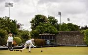 18 May 2020; Club members Gretta Hardy, right, from Raheny and Ann O'Reilly, from Clontarf, participate in lawn bowling at Clontarf Bowling Club in Dublin as it resumes having previously suspended all activity following directives from the Irish Government in an effort to contain the spread of the Coronavirus (COVID-19). Lawn bowling clubs in the Republic of Ireland resumed activity on May 18th under the Irish government’s Roadmap for Reopening of Society and Business following strict protocols of social distancing and hand sanitisation among others allowing it to return in a phased manner. Photo by Sam Barnes/Sportsfile