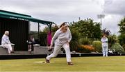 18 May 2020; Club member Madge Lynch, from Glasnevin, participates in lawn bowling at Clontarf Bowling Club in Dublin as it resumes having previously suspended all activity following directives from the Irish Government in an effort to contain the spread of the Coronavirus (COVID-19). Lawn bowling clubs in the Republic of Ireland resumed activity on May 18th under the Irish government’s Roadmap for Reopening of Society and Business following strict protocols of social distancing and hand sanitisation among others allowing it to return in a phased manner. Photo by Sam Barnes/Sportsfile