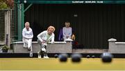 18 May 2020; Club members, from left, Gretta Hardy, from Raheny, Ann O'Reilly, from Clontarf, and Madge Lynch, from Glasnevin, participate in lawn bowling at Clontarf Bowling Club in Dublin as it resumes having previously suspended all activity following directives from the Irish Government in an effort to contain the spread of the Coronavirus (COVID-19). Lawn bowling clubs in the Republic of Ireland resumed activity on May 18th under the Irish government’s Roadmap for Reopening of Society and Business following strict protocols of social distancing and hand sanitisation among others allowing it to return in a phased manner. Photo by Sam Barnes/Sportsfile